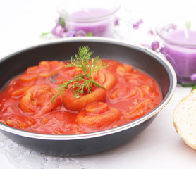 Tomatensuppe mit Fenchel und Champignons