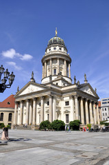 Fototapeta na wymiar French Cathedral in Berlin Gendarmenmarkt