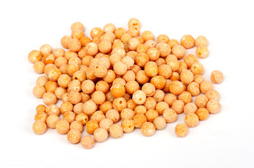A small handful of chick-pea. Beans isolated on a white backgrou
