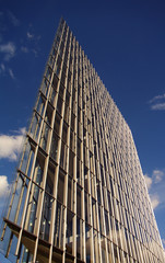 Modern glass skyscraper at Heilbronner Strasse in Stuttgart, Ger