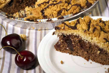 Schokokuchen mit Kirsche