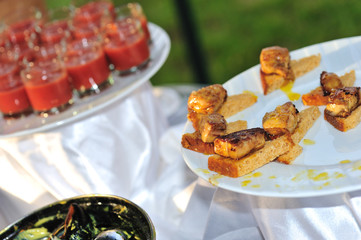 buffet verrine et escalope de foie gras