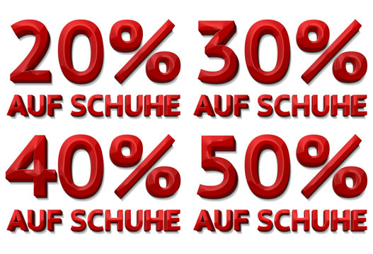 prozente auf schuhe