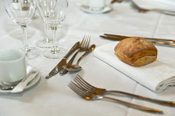 table de fête dressée