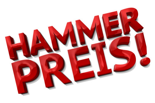 Hammer Preis Schr&auml;g