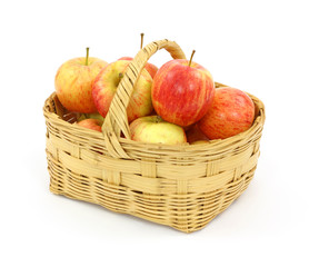 Basket full of gala apples
