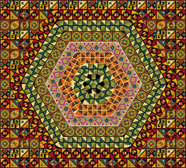 American culture pattern. Vector illustration