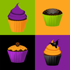 Halloween cupcake background