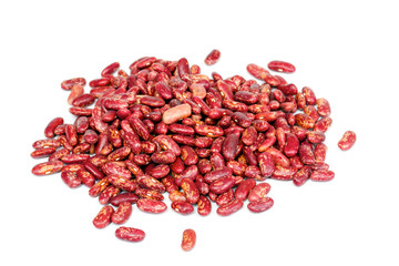 dried beans on white background