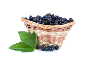Fresh berries in a wicker basket
