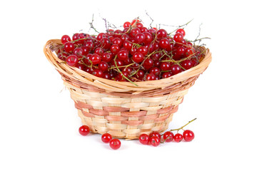 Fresh berries in a wicker basket