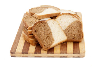 sliced bread on a board