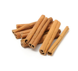 Cinnamon Sticks Isolated on White Background