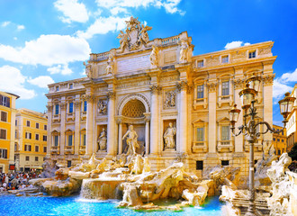Fountain di Trevi ,Rome. Italy. - obrazy, fototapety, plakaty