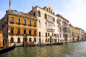 Fototapeta na wymiar Beautiful street,Grand Canal in Venice, Italy