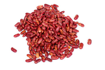 dried beans on white background