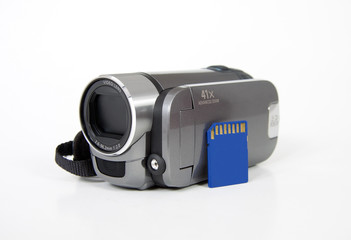 digital home video camera zoom and sd memory card