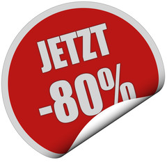 Sticker rot rund curl unten JETZT -80%