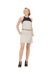 lovely woman in elegant dress