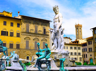 Neptun fontain, Florence, Italy