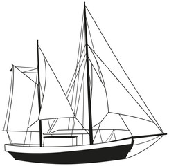 Segelboot Segelschiff Silhouette