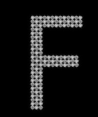 Buchstabe F Diamant