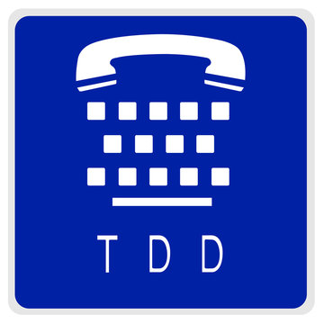 road sign - TDD phone