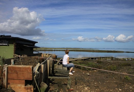 aff&ucirc;t de chasse sur le bassin d'arcachon