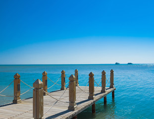 Fototapeta premium Pier in Heavenly Blue Place