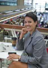 Business woman at airport