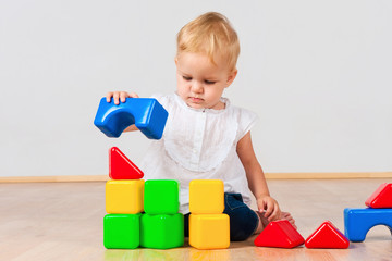 Girl with blocks