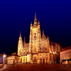 Fototapeta na wymiar St Vitus Cathedral w Pradze, Republika Czeska