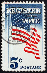 Postage stamp USA 1964 American flag