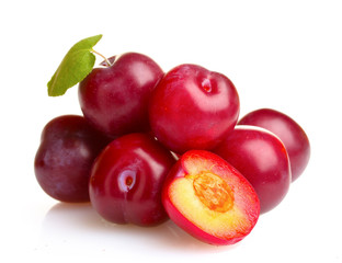 fresh currants isolated on white