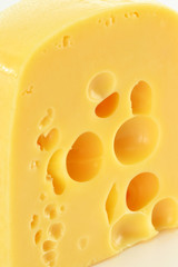 Composition with piece of cheese. Diary product