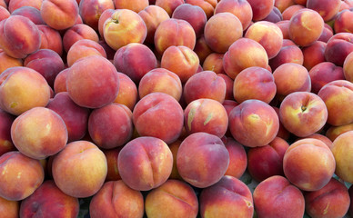 Peaches on display