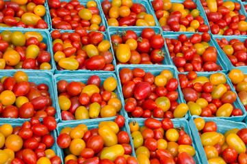 Cherry tomatoes on display