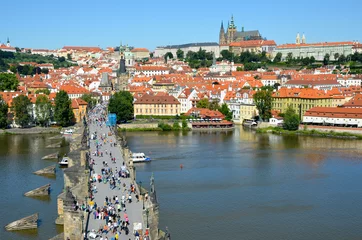 Foto op Plexiglas Pont Charles sur la Moldau à Prague © Yvann K