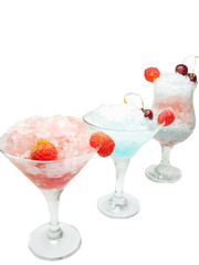 alcohol liqueur cocktail with cherry