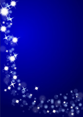 Blue Christmas background with stars