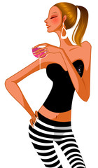 close-up of woman holding wineglass