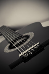Fototapeta premium black acoustic guitar