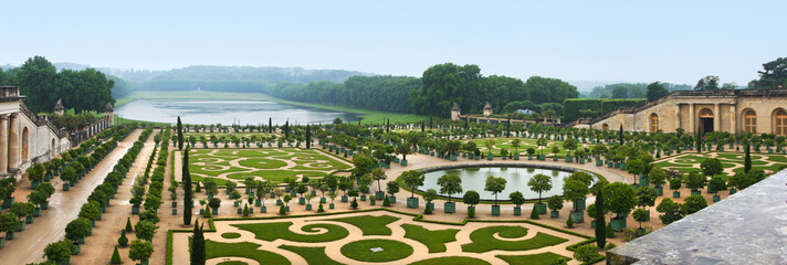 Landscaping architecture of palace Versailles, France