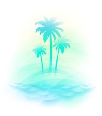 Fototapeta na wymiar Vector illustration - Tropical island