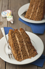 Coffee and walnut cake