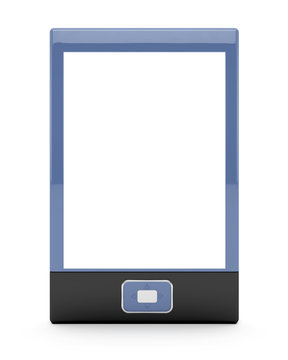 E-book reader with empty screen