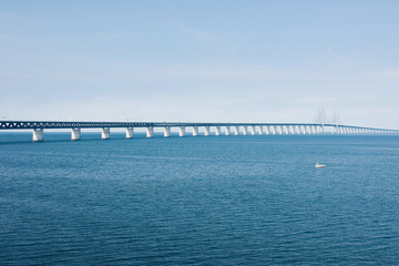 Oresunds bridge from the swedish side over to Denmark