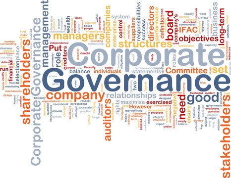 Corporate governance background concept