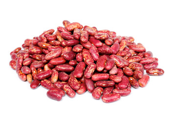 dried beans on white background