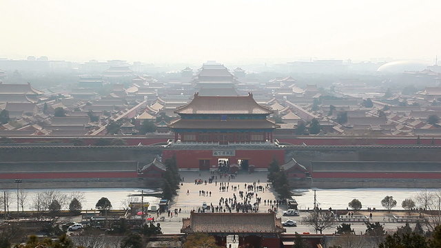 aerial view of the forbidden city